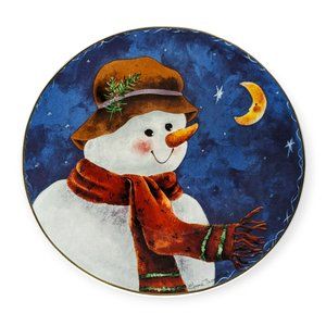 Elaine Thompson Snowman Ceramic Plate